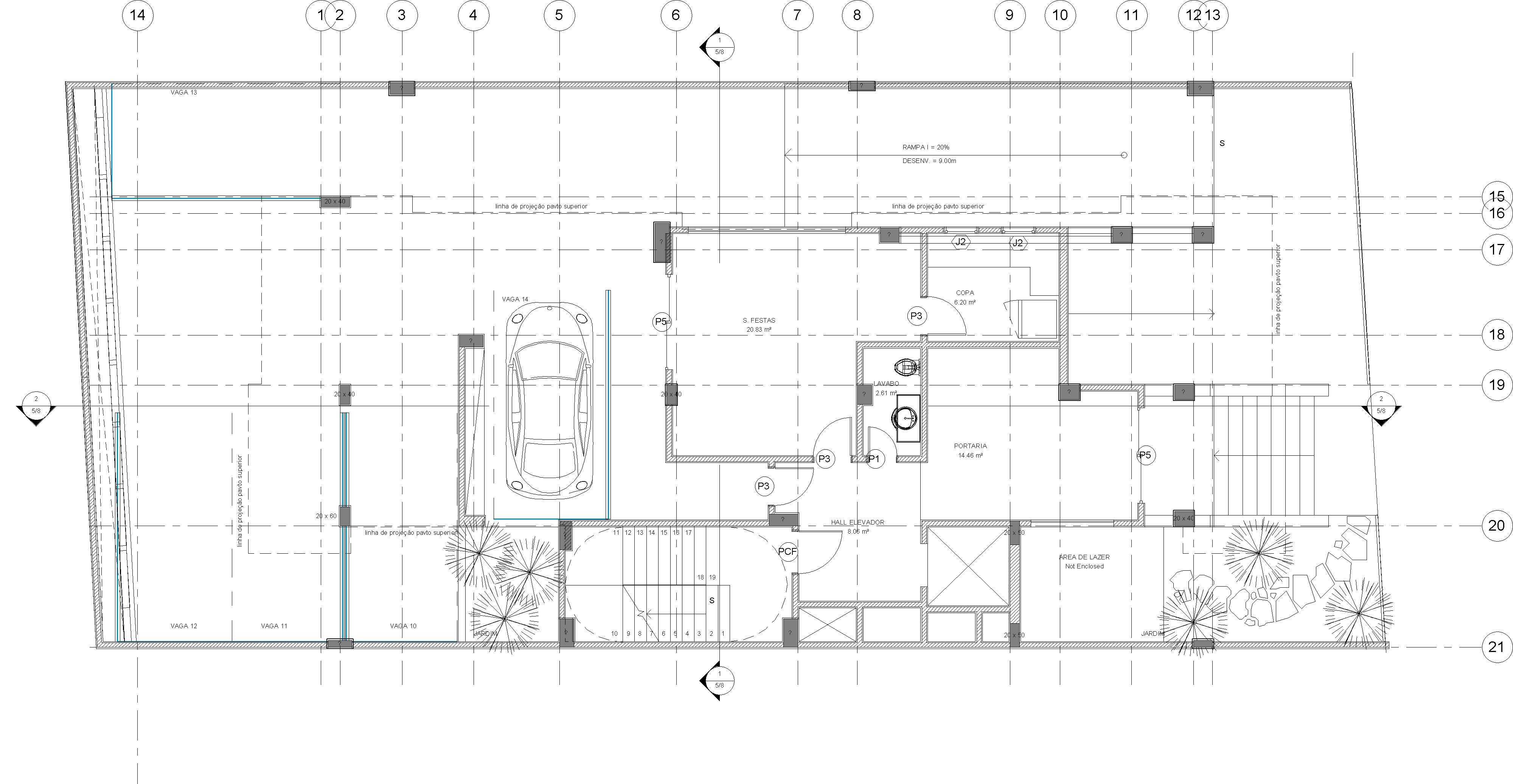 Planta do térreo — Edifício Evelin