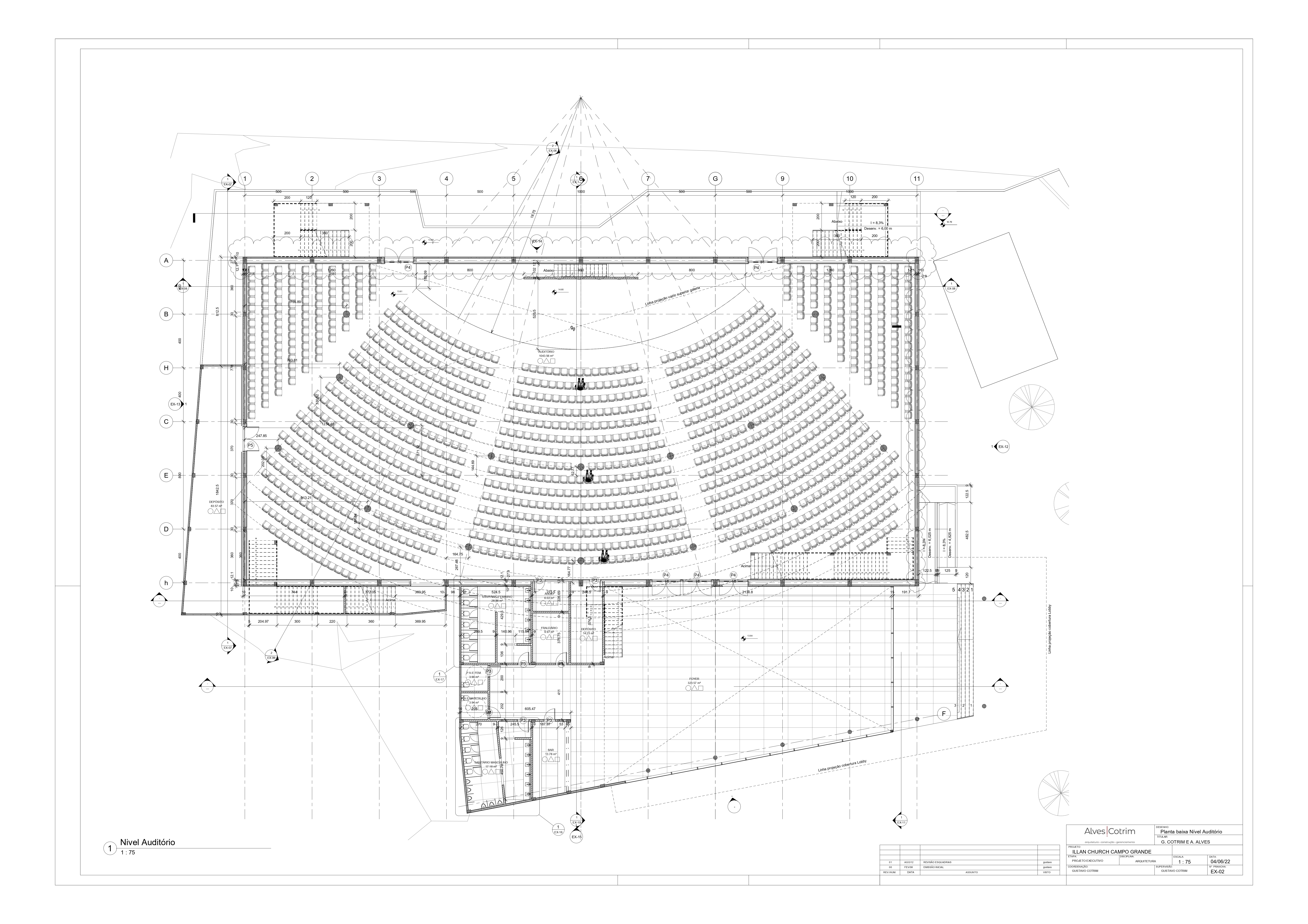 Planta Baixa Nível Auditório — Ilan Church