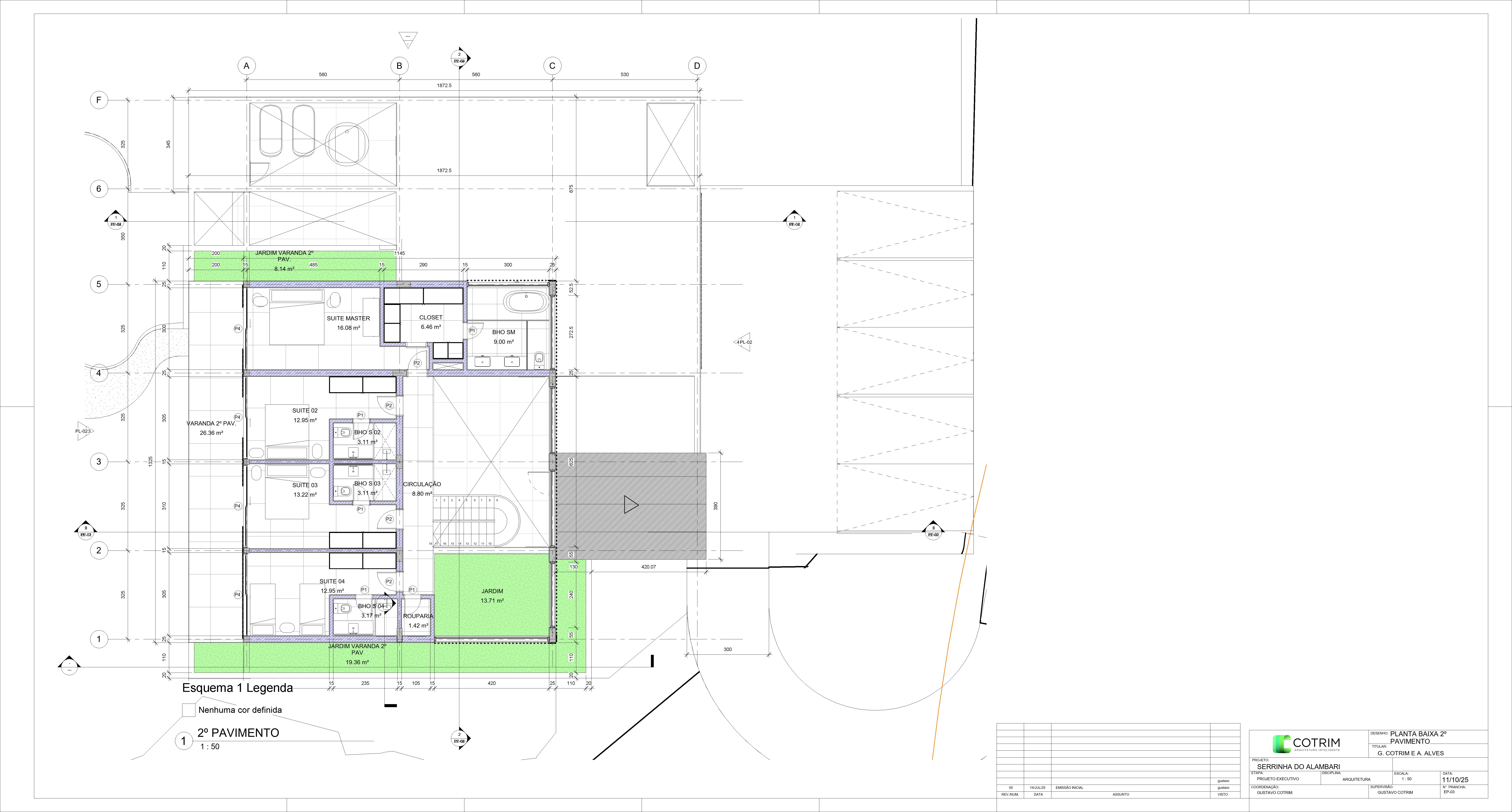 Planta 2º Pavimento — Residência Portobello