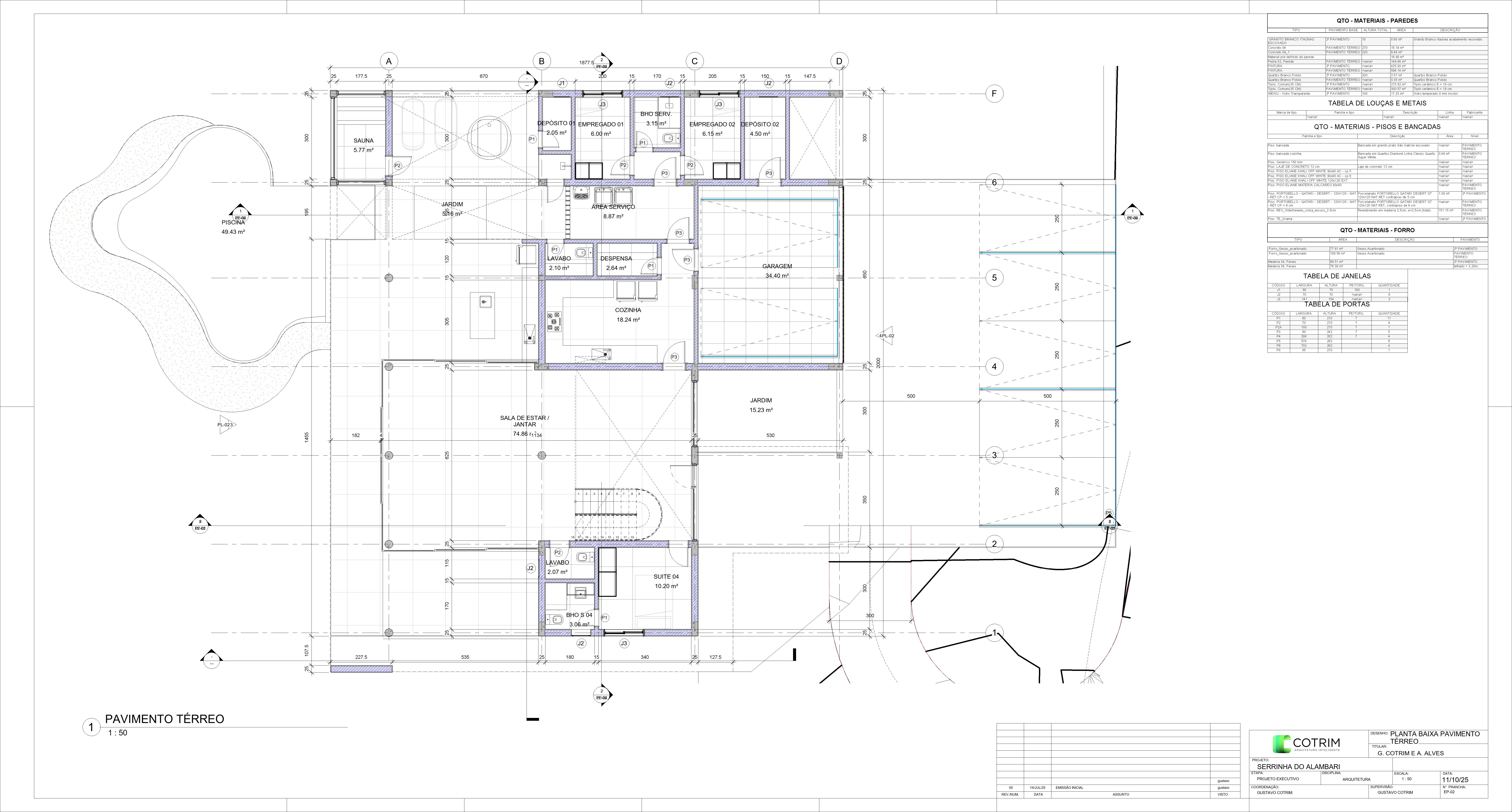 Planta Térreo — Residência Portobello