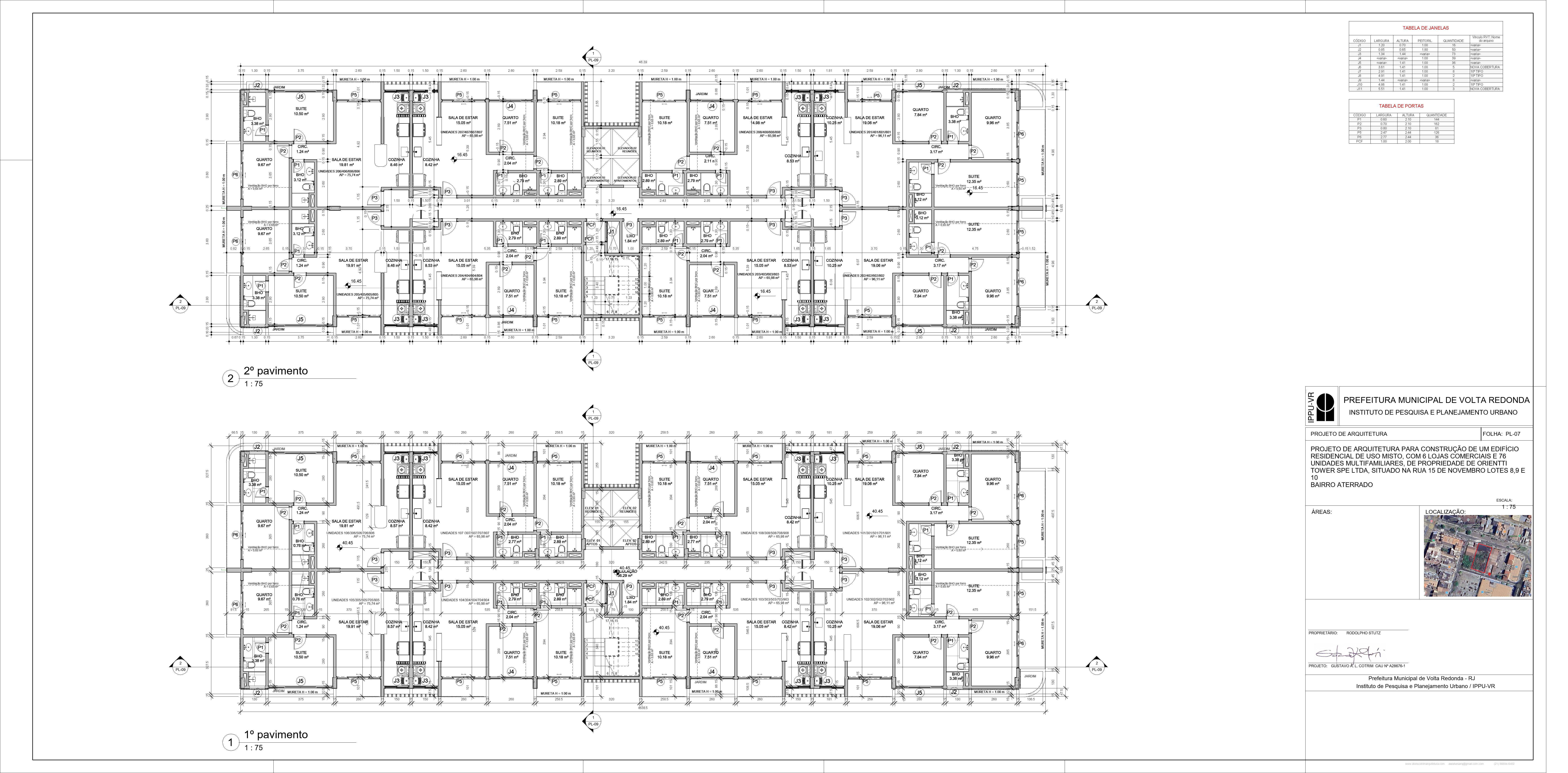 Edificação Mista — Pavimento Tipo